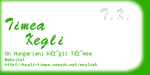 timea kegli business card